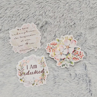 I Am Redeemed Vinyl Stickers - 3 pack
